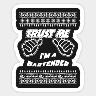 Trust me, i’m a BARTENDER – Merry Christmas Sticker